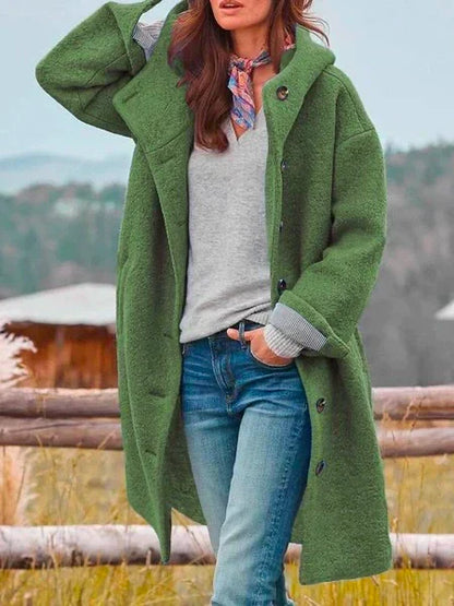 Dam Kappa Lång Ärmar Organisk Bomull Elegant Loose Fit 1