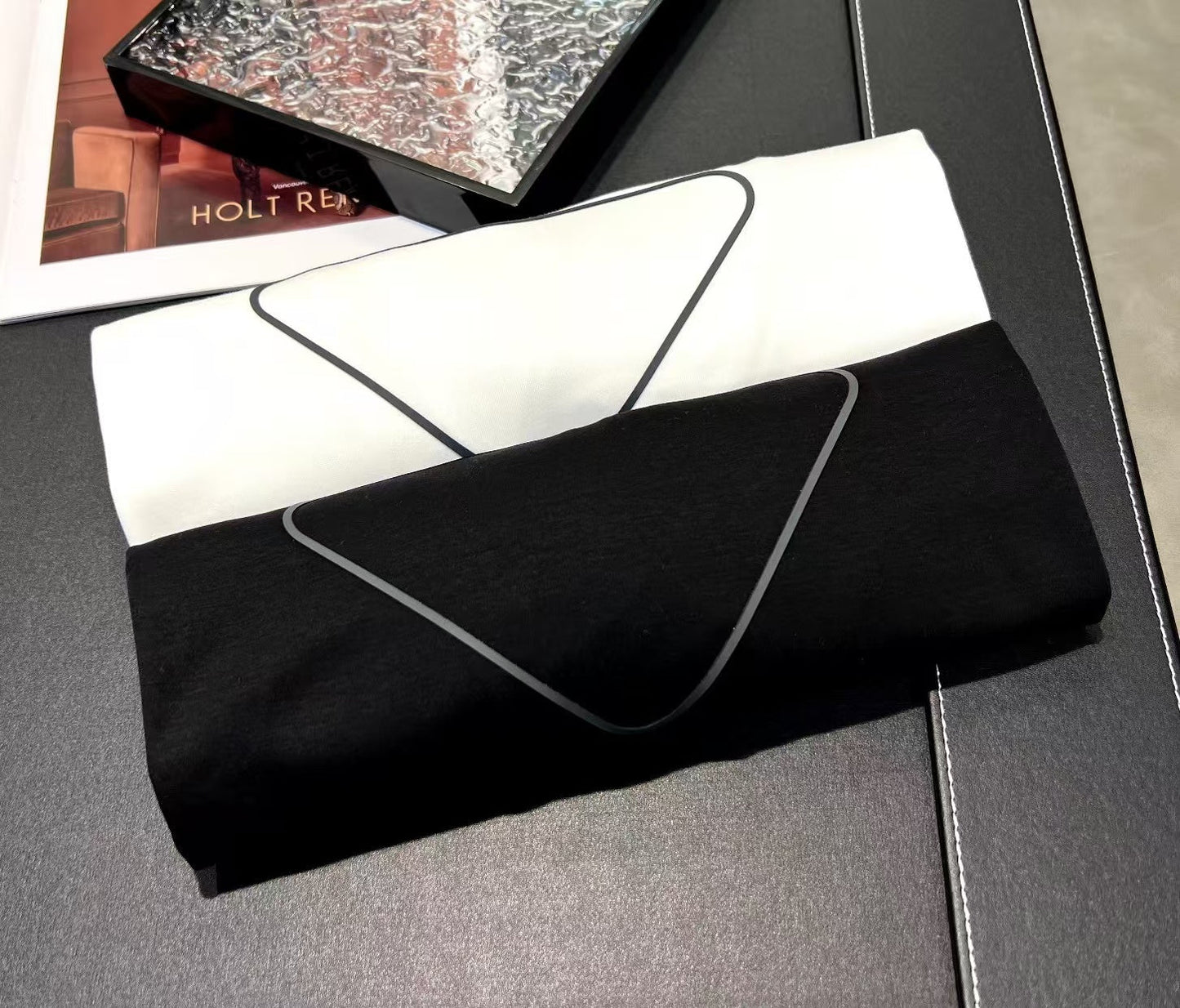 Herr Långärmad T-shirt Geometrisk Rund Hals 100% Bomull-5