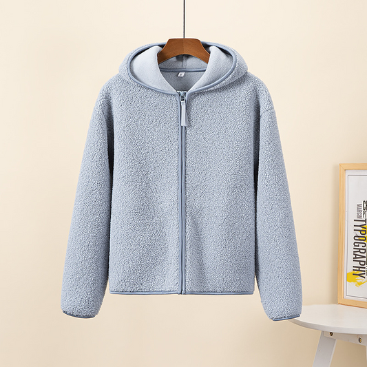 Fleeceväst Dam med Huva och Blixtlås i Mjuk Sherpa Fleece – Perfekt för Kalla Dagar 1