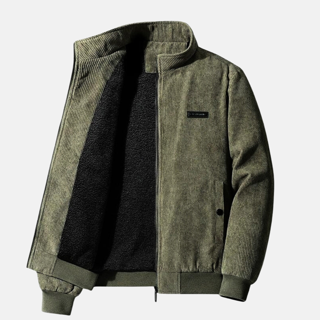 Herrjacka Corduroy med Sherpa Foder för Vinter 7