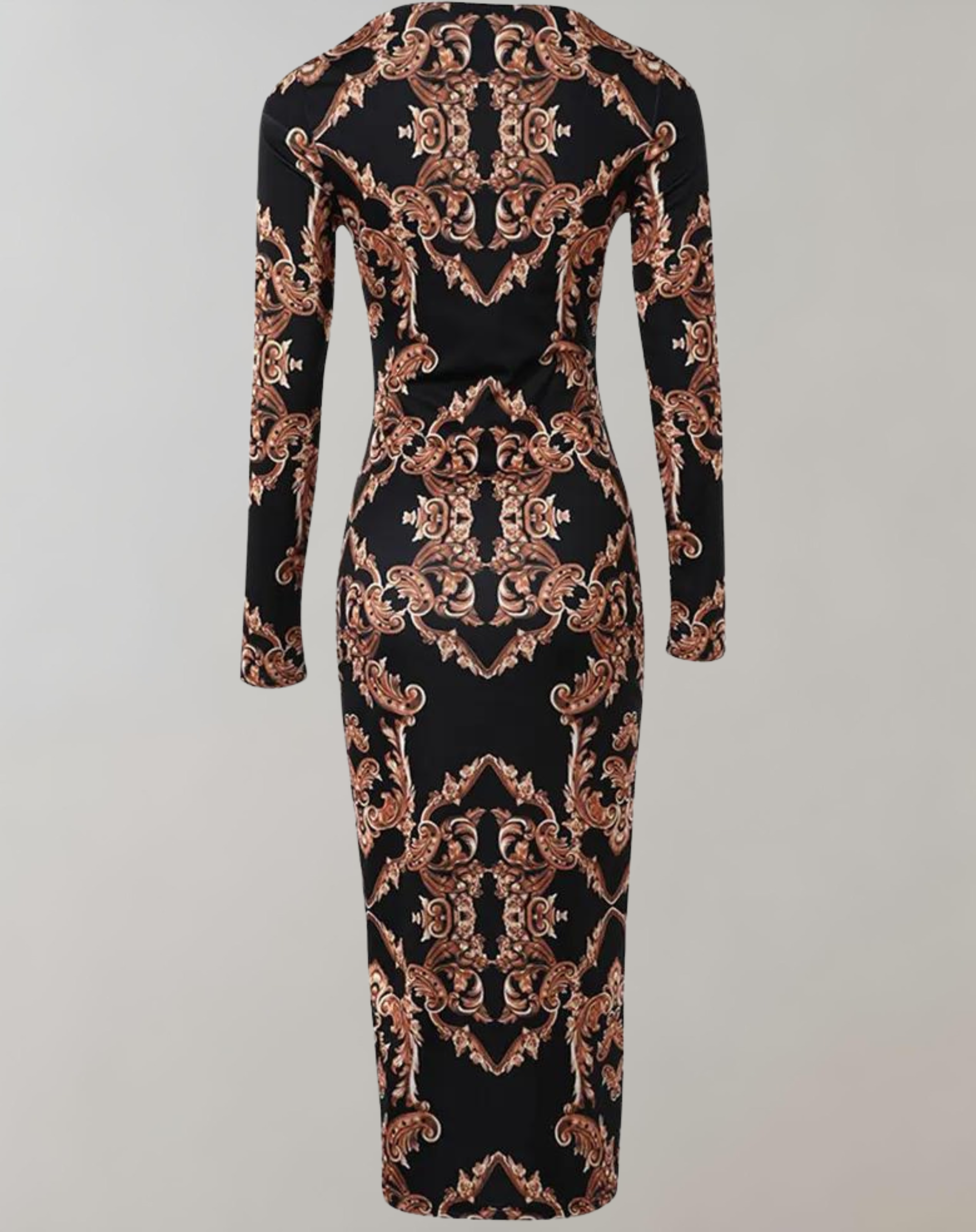 Fina Dam Klänningar Bodycon Tryckt Polyester Elegant-4