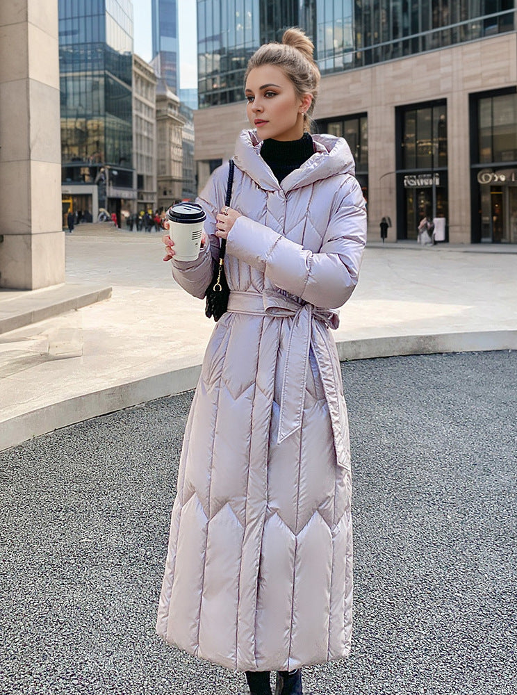Damjacka med Bälte Minimalistisk Design Polyester och Ull-3