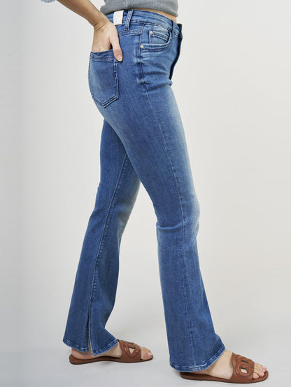 Dam Jeans Hög Midja Stretch Bootcut Denim 3