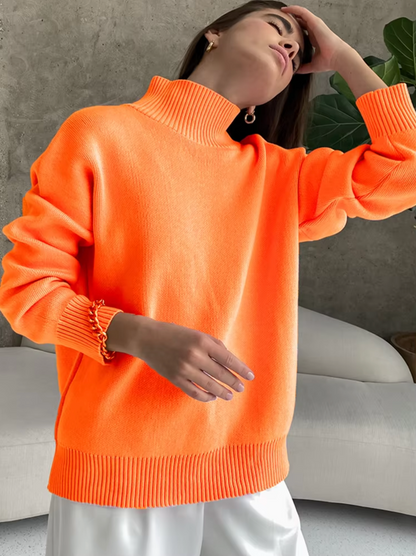 Variant image for Dam Turtleneck Tröja Oversized Mjuk Akrylblandning-1