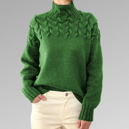 Dam Turtleneck Tröja Mjuk Akrylblandning Varm och Bekväm-5