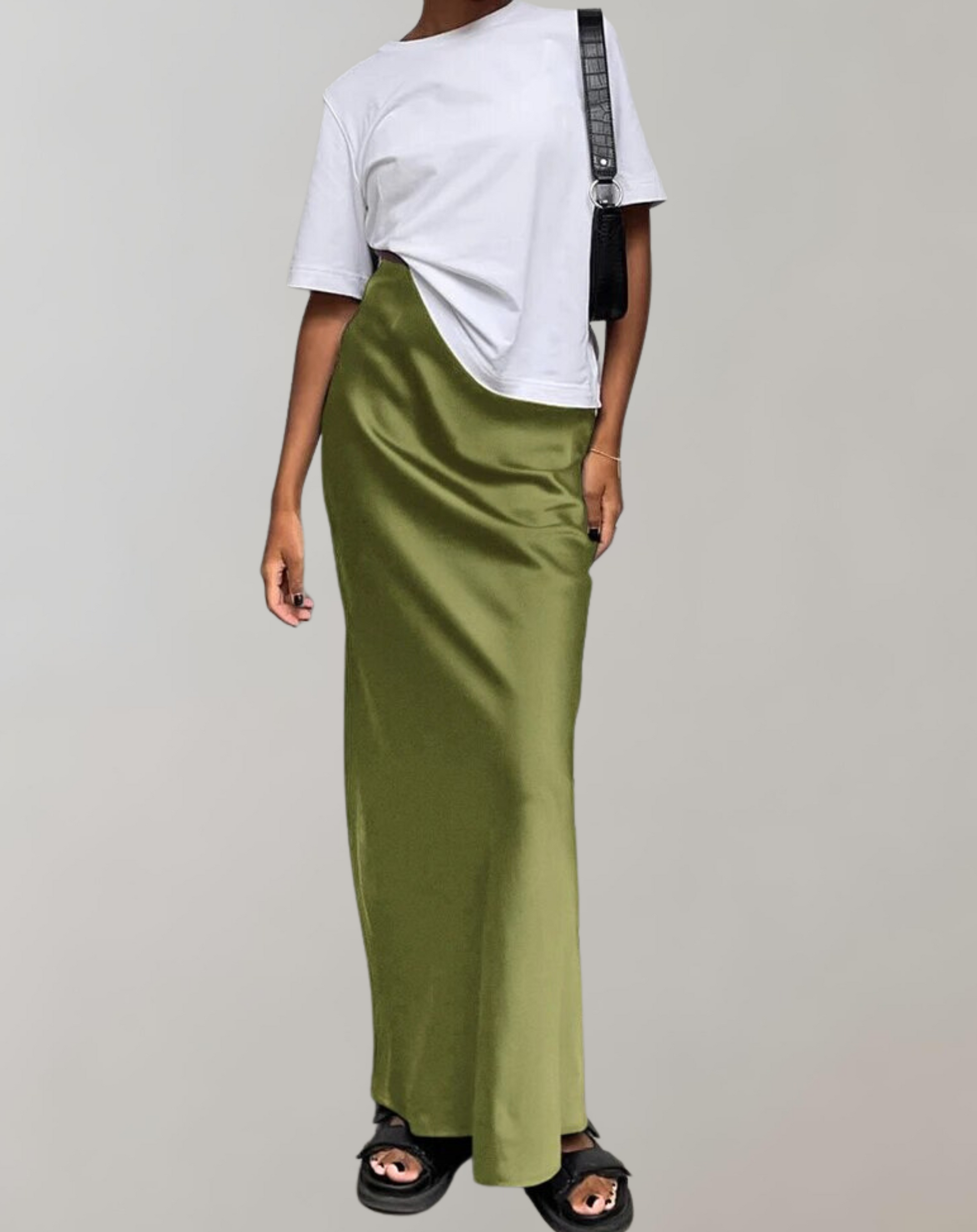 Variant image for Dam Trumpetkjol Satin Högmidjad Elegant-1