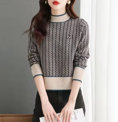 Dam Vinterjacka Lång Mjuk Polyester med Kontrastdesign-2