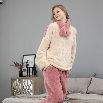 Dam Pyjamasuppsättning Fluffig Polyester Avslappnad 4