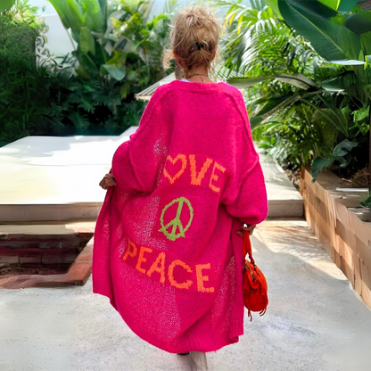 Variant image for Lång Jacka Dam Färgglad Bomull Elegant Design-2