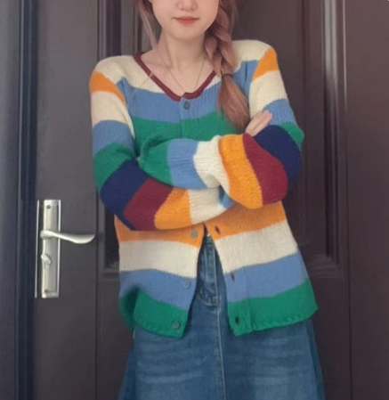 Damen Strickjacke mit Rundhalsausschnitt – 100% Acryl, Fließende Passform, Elegant für Alltag und Festlichkeiten 2