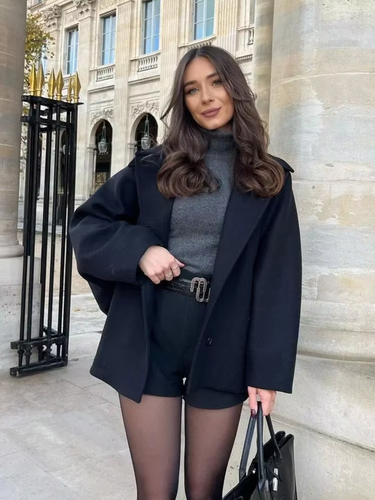 Variant image for Dam Kappa Ullblandning Elegant Lång Ärmar Bred Passform-1