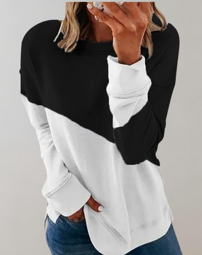 Variant image for Kvinnors Sweatshirt O-hals Mjuk Bomull-1