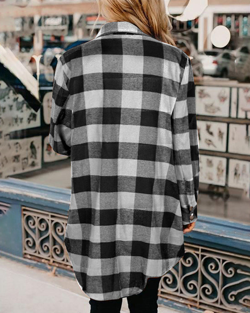Dam Kappa Långa Ärmar Polyester Vinterkappa-4