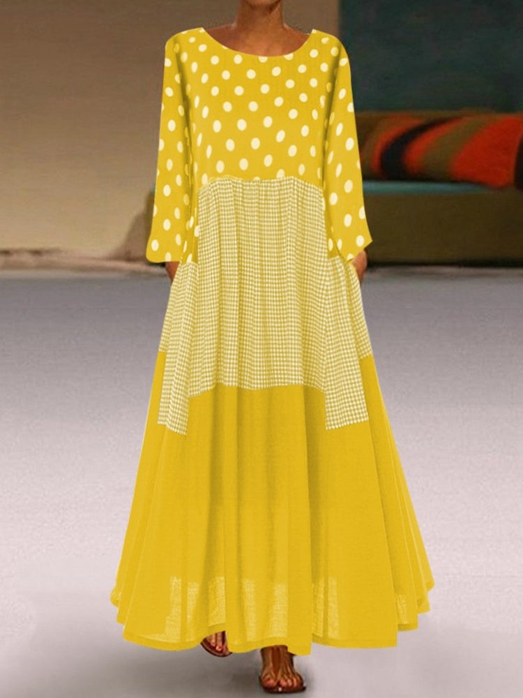 Variant image for Maxiklänning Dam med Spetsdetaljer A-linjeformad Bomull Viskos-8