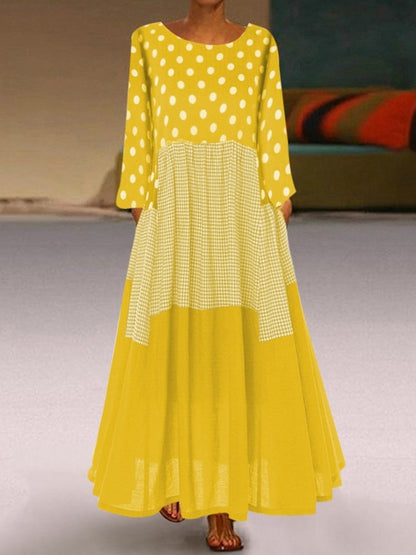 Variant image for Maxiklänning Dam med Spetsdetaljer A-linjeformad Bomull Viskos-8