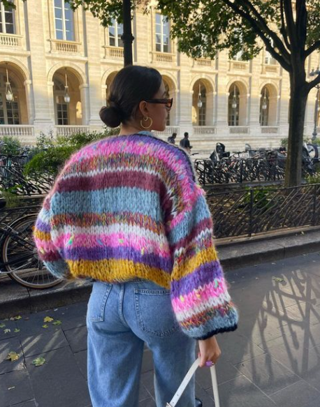 Variant image for Dam Öppen Kofta Randig Lätt Material-4