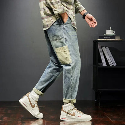 Damjeans Hög Midja Retro Design i Hållbart Material-3