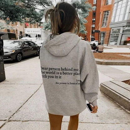 Unisex Hoodie mit Freundlichkeit Botschaft – Weiche 100% Baumwolle, Bequeme Passform, Ideal für Alltag und Freizeit 4