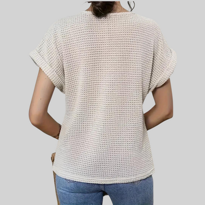 Dam T-shirt Kortärmad Casual Polyester-4