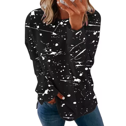 Variant image for Dam Överdimensionerad Långärmad Topp Mjuk Bomull-9