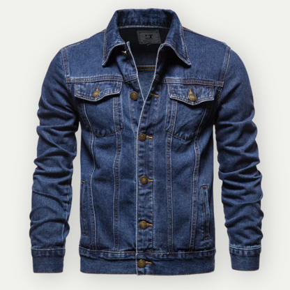 Damjacka Denim Klassisk Design med Knappstängning och Fickor 5