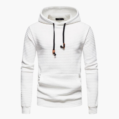 Lång Hoodie Dam med Huva och Karomönster i 100% Bomull - Avslappnad Passform för Kyliga Dagar 5