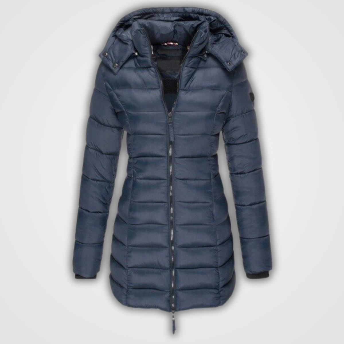 Variant image for Lång Vinterrock Dam Slim Fit Polyester Med Hög Krage-31