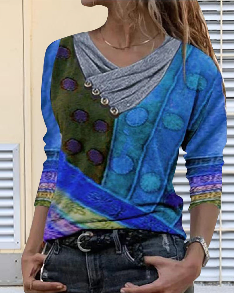 Dam Topp Enkel Design Polyester-5
