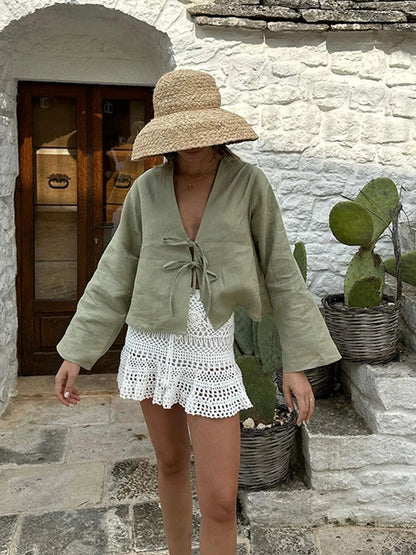 Elegant Dam Blus med Puffärmar i Polyester – Chic Design för Alla Tillfällen, Storlekar XS till XL 2