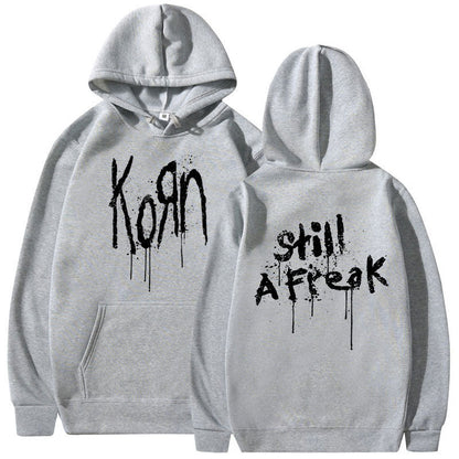 Variant image for Hoodie Herr Retro Band Design Polyester Avslappnad Passform-2