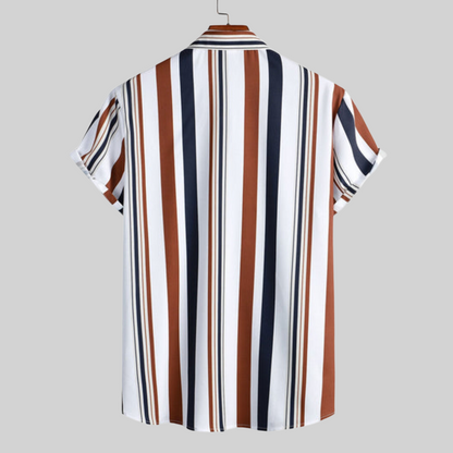 Dam Skjorta Boho Randig Polyester Lätt och Luftig-3