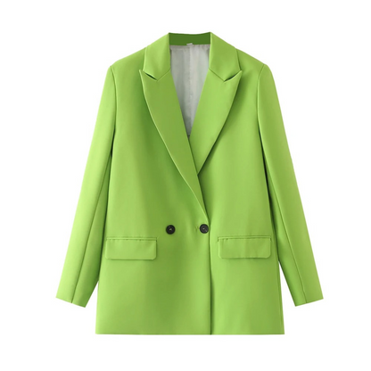 Variant image for Dam Blazer Två-Radig Vintage Stil Polyester Smal Silhuett-4