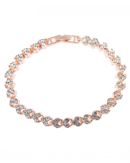 Kvinnors Tennisarmband Silver med Hjärt-Zirkoniumstenar Elegant Design-6