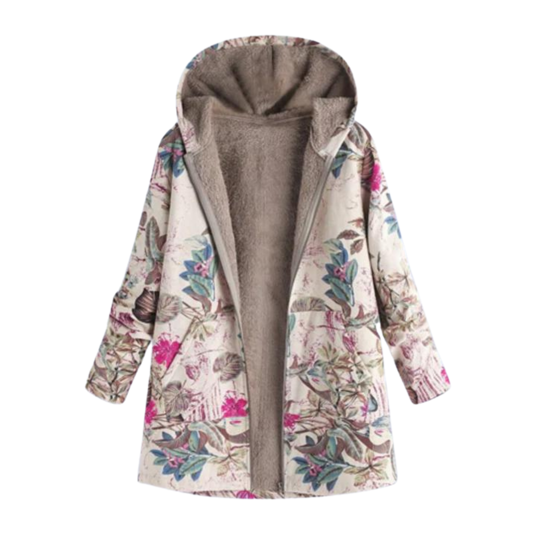 Damjacka Vintage Stil Bomull och Linne för Dam-2