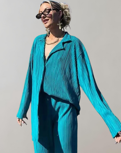 Variant image for Kvinnors Byxor och Toppset Mjukt Tyg Elegant Design-2