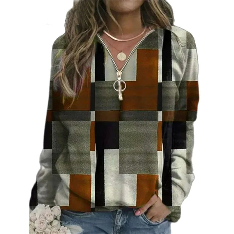 Variant image for Kvinnors Blus Trendig Design Polyester-3