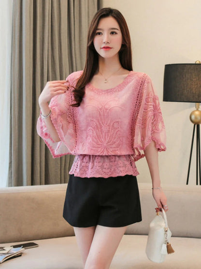 Trendig Blus Dam i Polyester – Modern Design, Bekväm Passform, Perfekt för Vardag och Fest 1