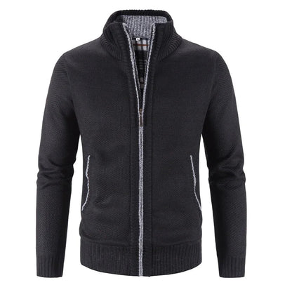 Herr Slimfit Stickad Väst För Höstmode-3