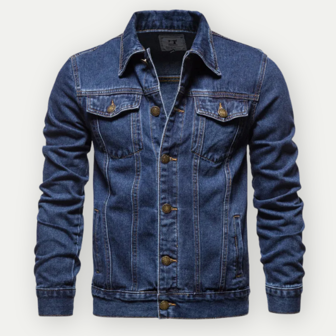 Damjacka Denim Klassisk Design med Knappstängning och Fickor 8