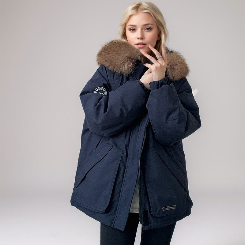 Variant image for Dam Kort Parka Fuskpälskrage Polyester-1