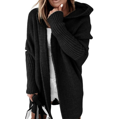 Variant image for Lång Kofta Dam Avslappnad Stickad Design Högkvalitativt Material-5