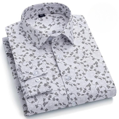 Variant image for Herrskjorta Klassisk Stil 100% Bomull Tidlös Design-6