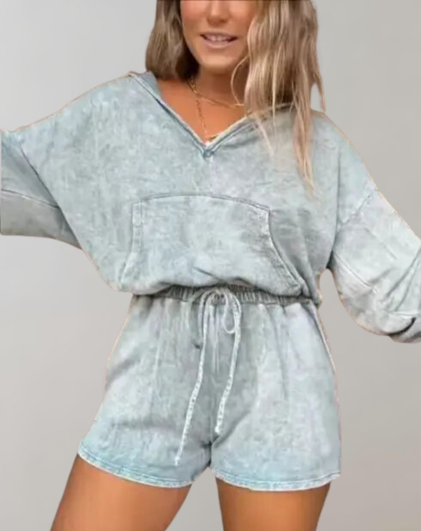 Dam Jumpsuit Vintage Bomull Avslappnad Passform-2