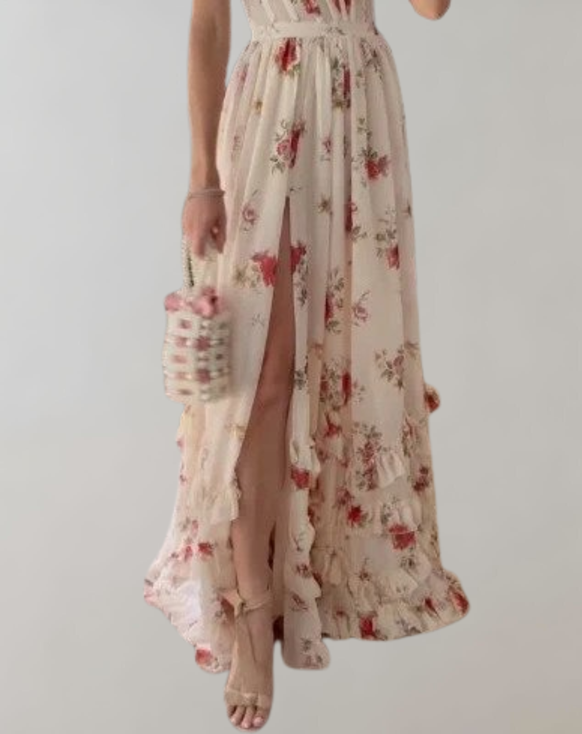 Ärmlös Midi Damklänning i 100% Polyester – Eleganta och Fina Damklänningar för Alla Tillfällen 2