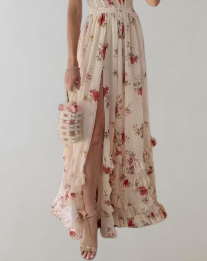 Ärmlös Midi Damklänning i 100% Polyester – Eleganta och Fina Damklänningar för Alla Tillfällen 2