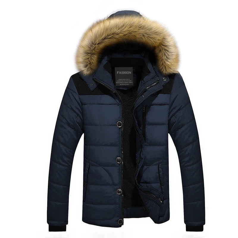 Vinterjacka Dam med Huva Polyester Vind- och Vattentålig Lång Modell 6