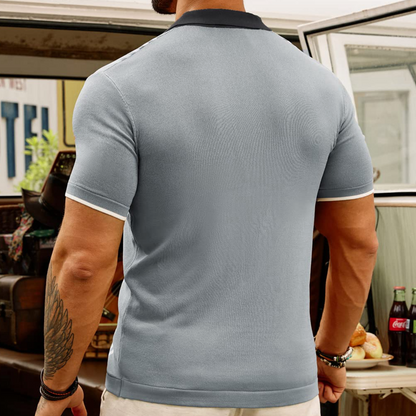 Herrpolo i 100% Bomull med Tidlös Design – Elegant och Bekväm Poloshirt för Vardag och Fest, Normal Passform 3