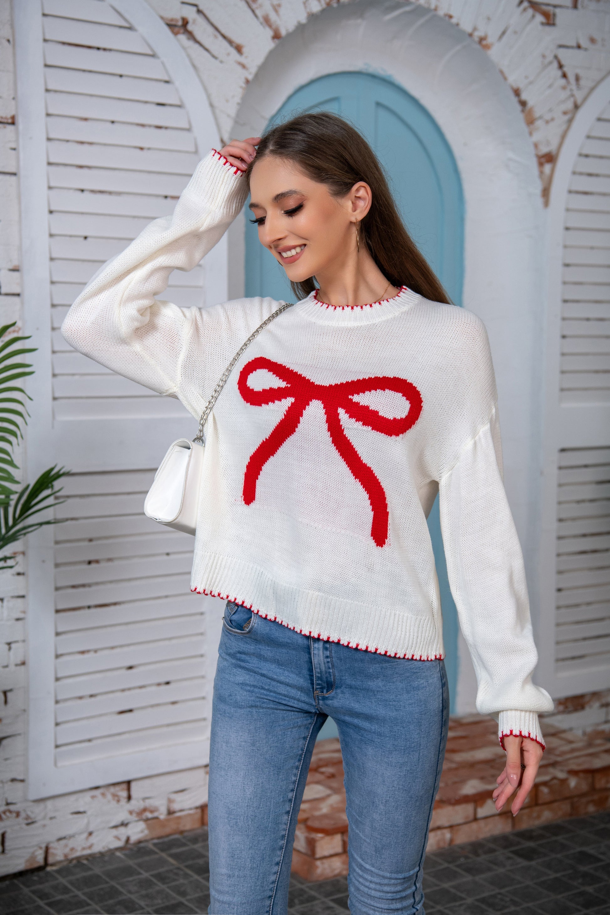 Variant image for Dam Slingtröja Loopapplikation Mjuk Akryl-1