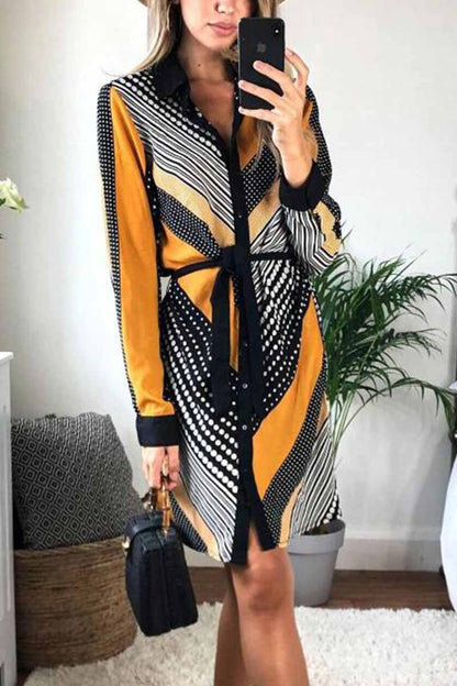 Kvinnors Klänning Luftig Polyester Smickrande Passform-1