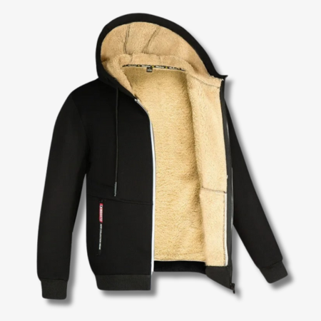 Hoodie Män Mjuk Fleece Modern Design-2